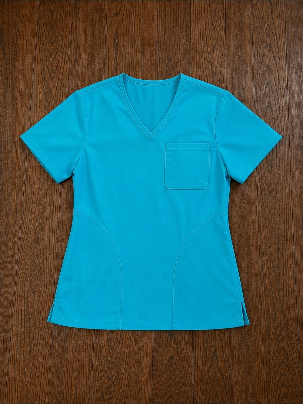 Scrubstar Turquoise Scrub Top Women’s V-Modern Fit Top Size Small